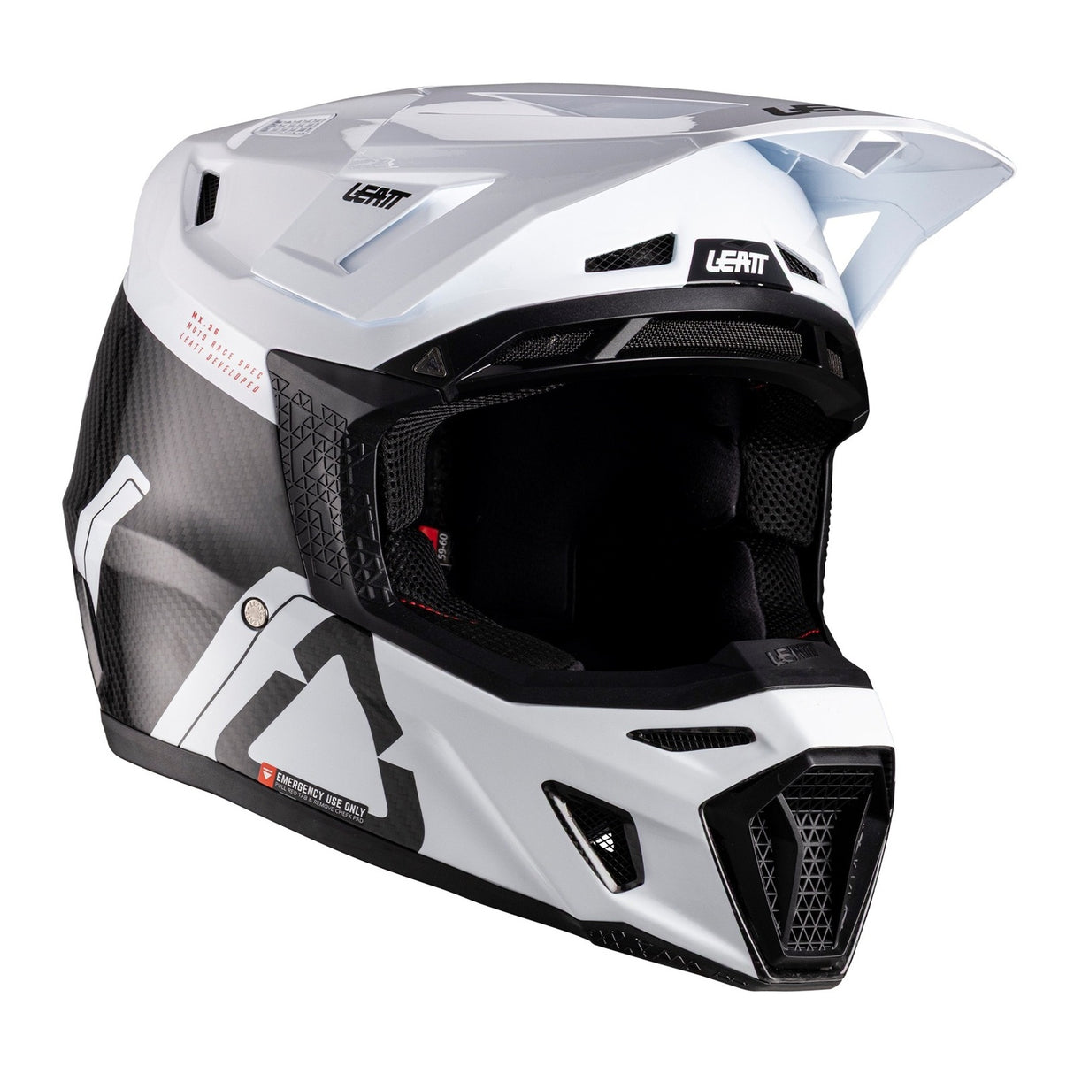 Leatt 2026 9.5 Carbon/White Helmet & Velocity 6.5 Iriz Goggle Kit