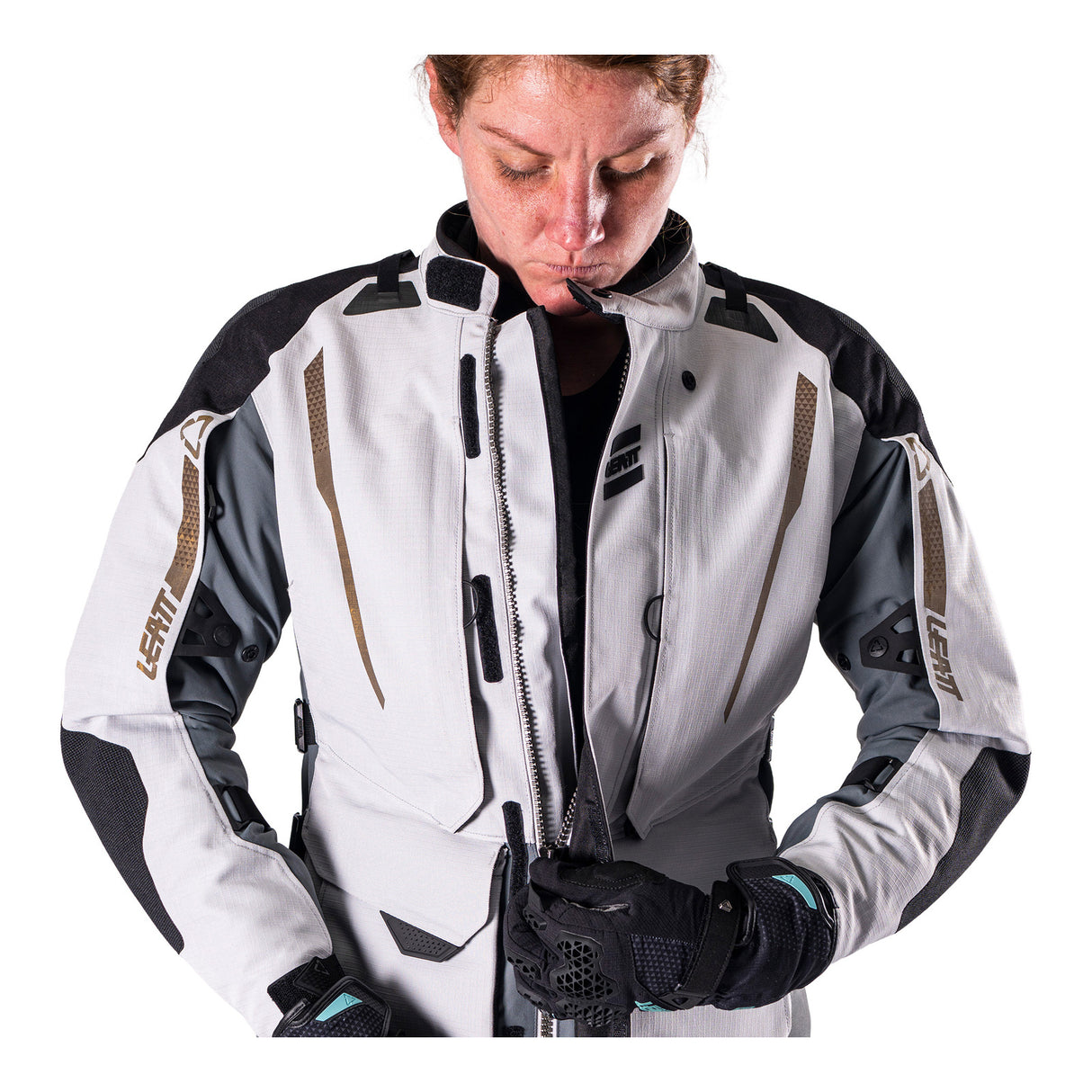 Leatt 5.5 ADV DriTour Steel Grey Women Textile Jacket