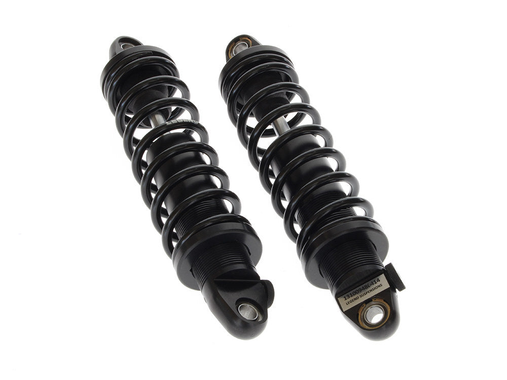 Legend LEG-1310-0948 REVO-A Series 12" Adjustable Heavy Duty Spring Rate Rear Shock Absorbers Black for Dyna 91-17