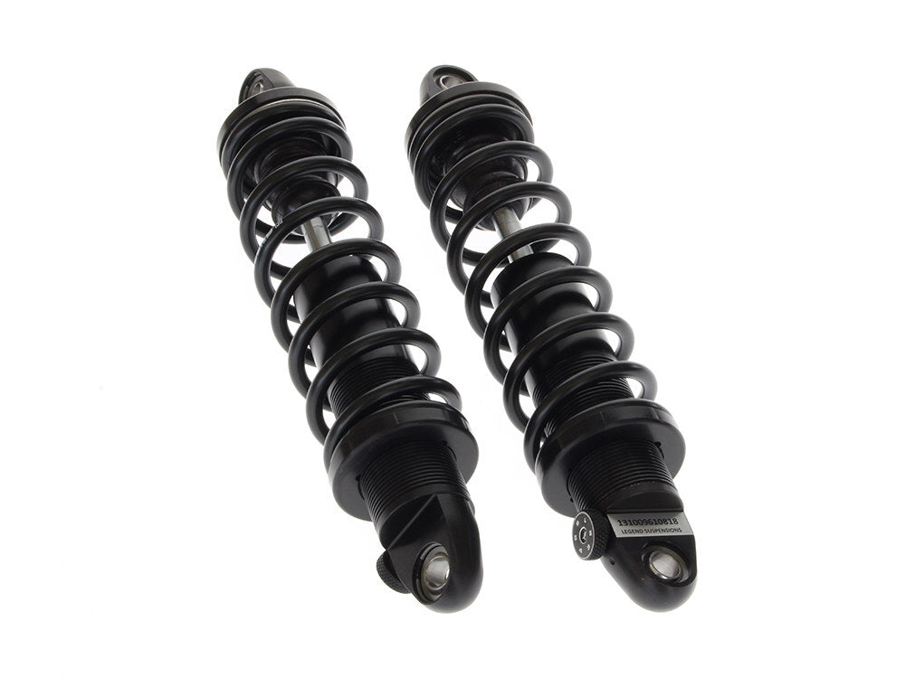 Legend LEG-1310-0961 REVO-A Series 13" Adjustable Heavy Duty Spring Rate Rear Shock Absorbers Black for Touring 99-Up