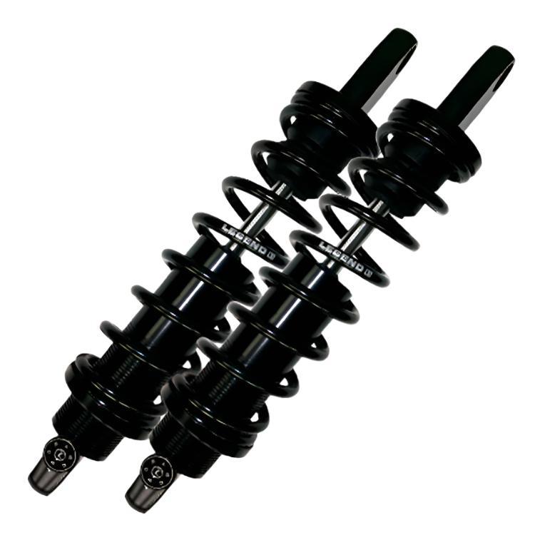 Legend LEG-1310-1099 REVO-A Series 14" Adjustable Heavy Duty Spring Rate Rear Shock Absorbers Black for Dyna 91-17