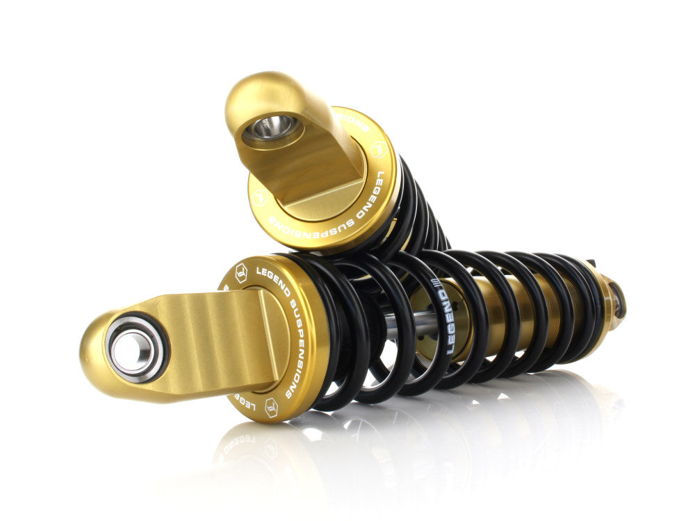 Legend LEG-1310-1744 REVO-A Series 14" Adjustable Rear Shock Absorbers Gold for Dyna 91-17