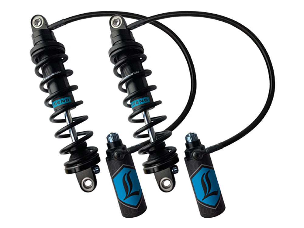 Legend LEG-1310-1886 REVO ARC Remote Reservoir Suspension 13" Adjustable Rear Shock Absorbers Black for Touring 14-Up