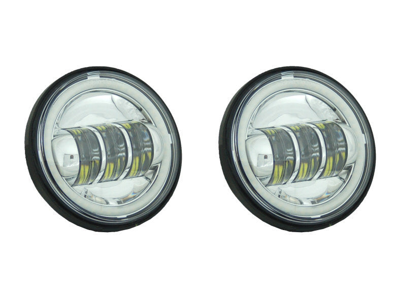 Letric Lighting Co LLC-LPL-CH 4-1/2" LED Passing Lamp Inserts w/Halo Chrome