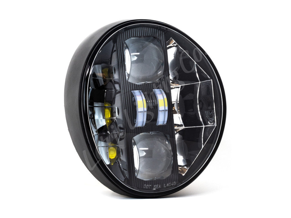 Letric Lighting Co LLC-SBH 40w LED Headlight w/Parker Light Black for Breakout 18-Up/LiveWire 20-Up