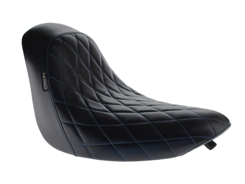 LePera Seats LP-LK-007DMB Bare Bones Solo Seat w/Blue Diamond Stitch for Softail 06-17 w/200 OEM Rear Tyre