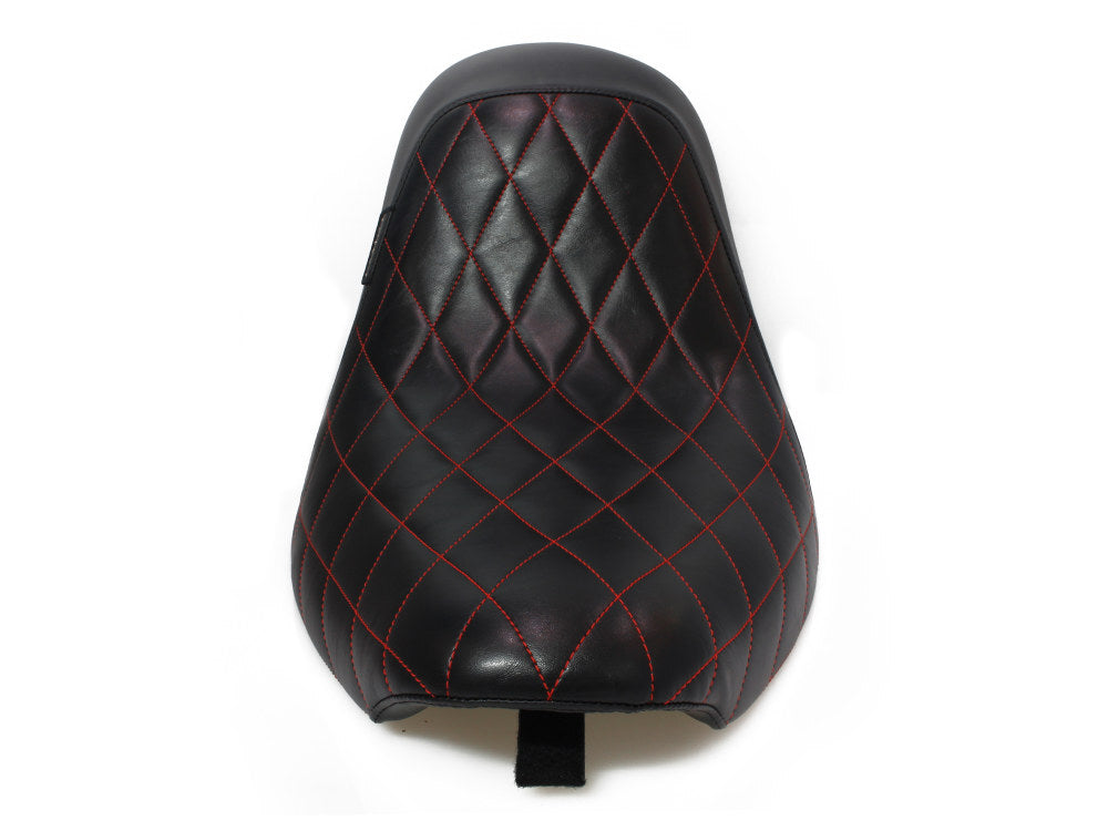 LePera Seats LP-LK-007DMR Bare Bones Solo Seat w/Red Diamond Stitch for Softail 06-17 w/200 OEM Rear Tyre