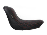 LePera Seats LP-LK-007DMR Bare Bones Solo Seat w/Red Diamond Stitch for Softail 06-17 w/200 OEM Rear Tyre