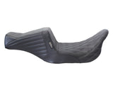 LePera Seats LP-LK-587DD-GMGREY TailWhip Dual Seat w/Gun Metal Grey Double Diamond Stitch for Touring 08-23