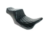 LePera Seats LP-LK-587DD-GREEN TailWhip Dual Seat w/Green Double Diamond Stitch for most Touring 08-24
