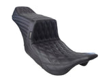 LePera Seats LP-LK-587DD TailWhip Dual Seat w/Black Double Diamond Stitch for Touring 08-23