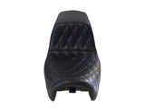 LePera Seats LP-LK-591DLDD Kickflip Daddy Long Legs Dual Seat w/Black Double Diamond Stitch for Dyna 06-17