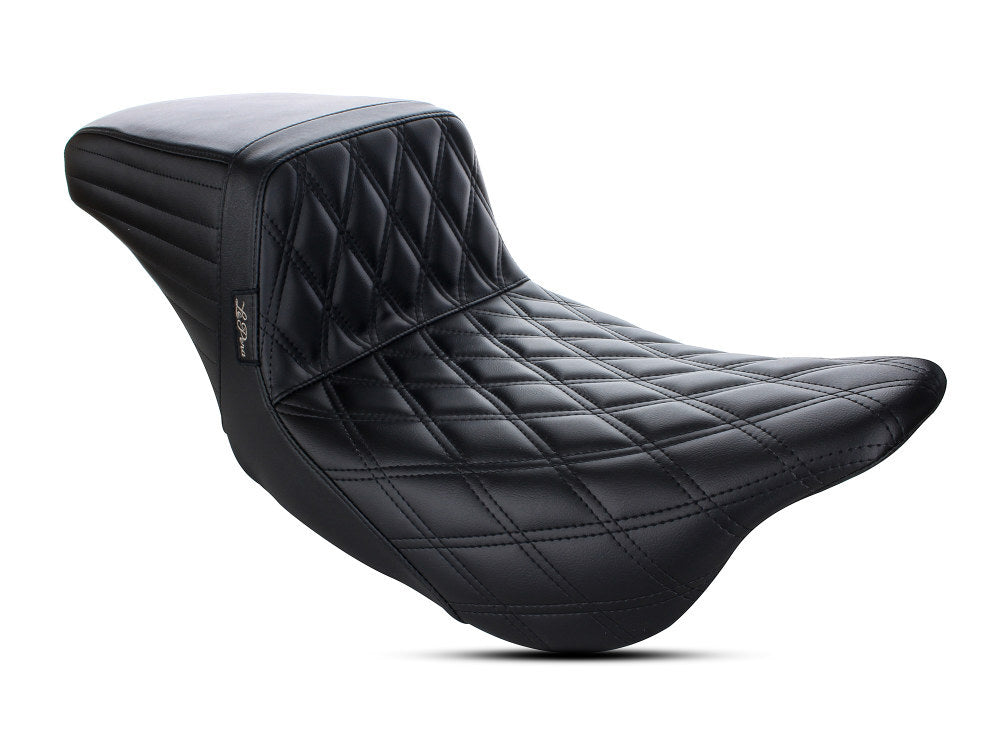 LePera Seats LP-LK-597DD Kickflip Dual Seat w/Black Double Diamond Stitch for Touring 08-23