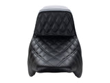 LePera Seats LP-LK-597DD Kickflip Dual Seat w/Black Double Diamond Stitch for Touring 08-23