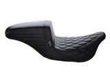 LePera Seats LP-LK-597DD Kickflip Dual Seat w/Black Double Diamond Stitch for Touring 08-23