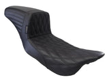 LePera Seats LP-LK-597DLDD Kickflip Daddy Long Legs Dual Seat w/Black Double Diamond Stitch for Touring 08-23