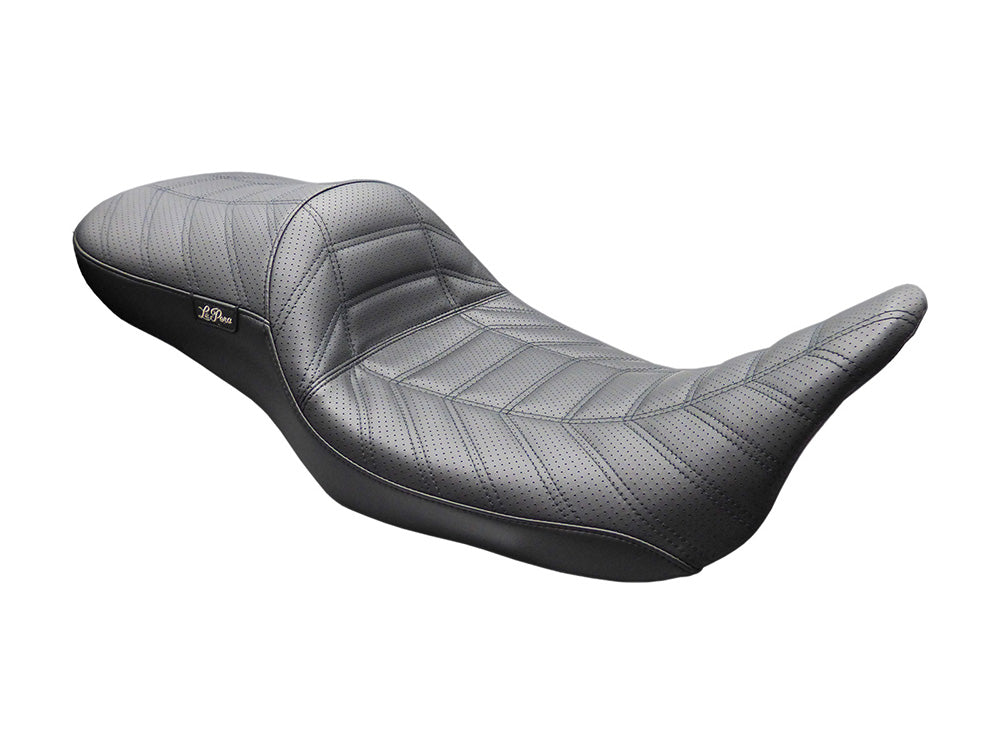 LePera Seats LP-LK-957DL-INDY Maverick Indy Daddy Long Legs Dual Seat w/Extended Reach Double & Track Pleat for most Harley-Davidson Touring 08-23 Models