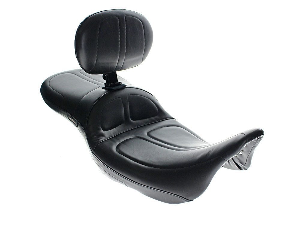 LePera Seats LP-LK-957DLBR Maverick Daddy Long Legs Dual Seat w/Backrest for Touring 08-Up