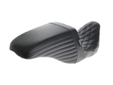 LePera LP-LKU-597DD KickFlip Up Front Reduced Reach Dual Seat w/Black Double Diamond Stitch for most Harley-Davidson Touring 08-24