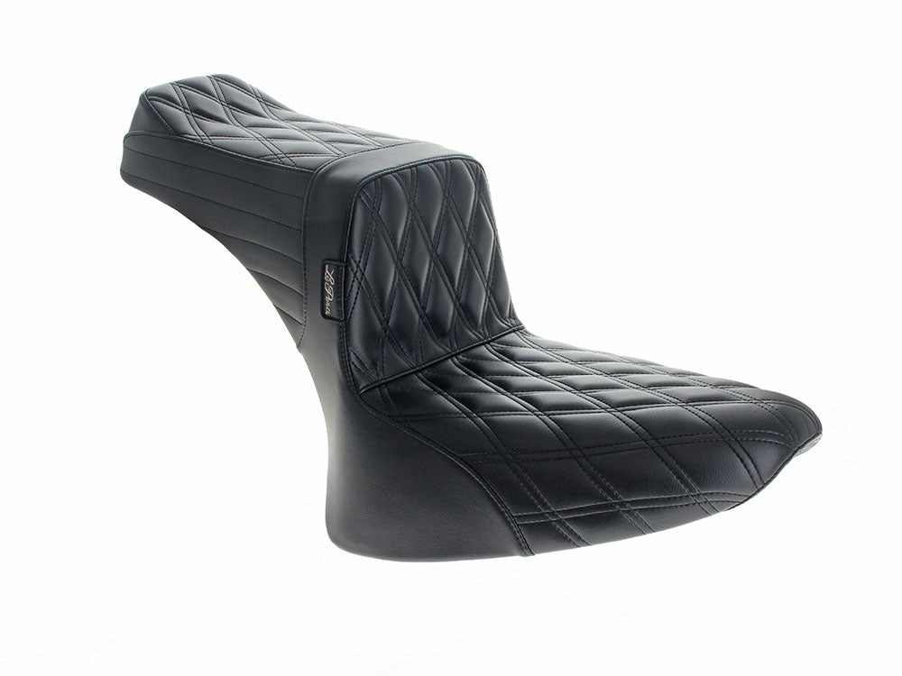 LePera Seats LP-LN-580DD TailWhip Dual Seat w/Double Diamond Stitch for Softail 84-99