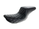 LePera LP-LN-591DD KickFlip Dual Seat w/Black Double Diamond Stitch for Harley-Davidson Dyna 96-03