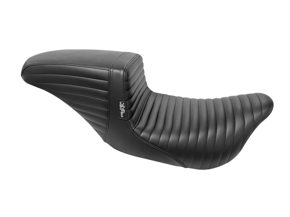 LePera LP-LV-597PT KickFlip Dual Seat w/Black Pleated Stitch for Harley-Davidson CVO Touring 23-Up/Street Glide/Road Glide 24-Up/Touring 25-Up