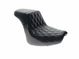 LePera Seats LP-LYF-590DD KickFlip Dual Seat w/Black Diamond Stitch for Fat Bob 18-Up/Breakout 23-Up