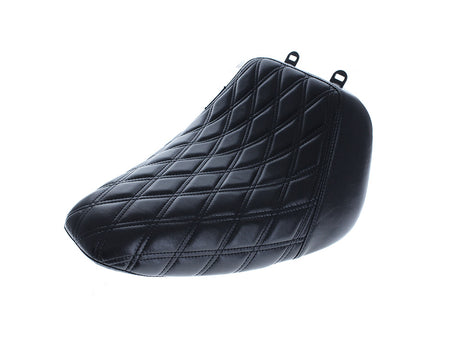 LePera LP-LYO-007DD Bare Bones Solo Seat w/Black Double Diamond Stitch for Harley-Davidson Fat Boy 18-Up/Breakout 23-Up