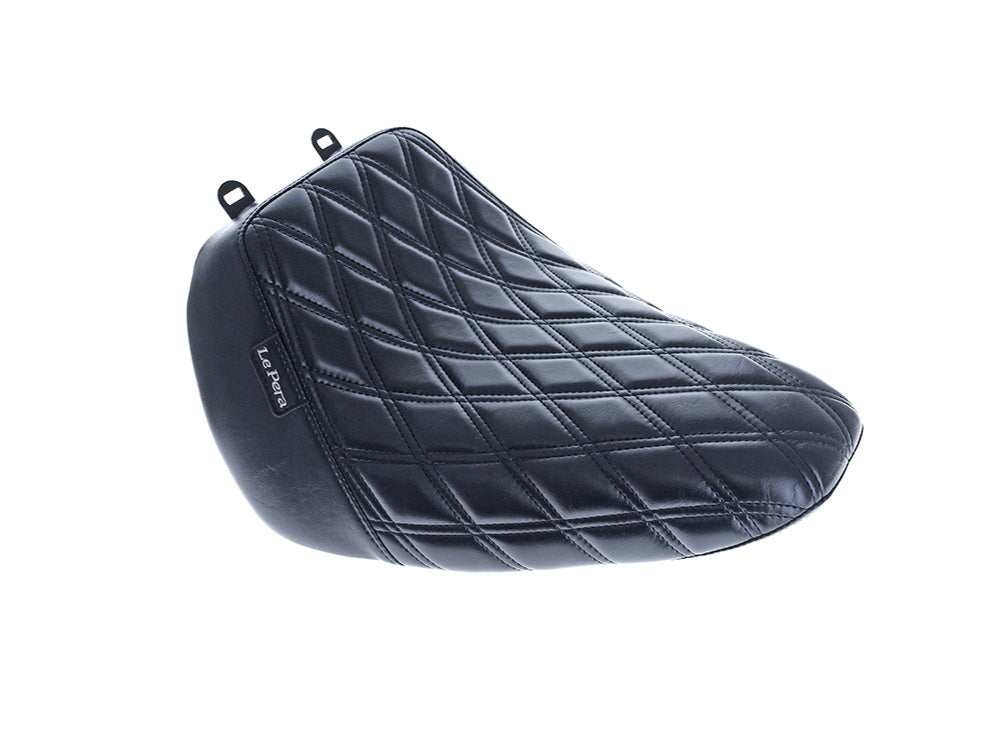LePera LP-LYO-007DD Bare Bones Solo Seat w/Black Double Diamond Stitch for Harley-Davidson Fat Boy 18-Up/Breakout 23-Up