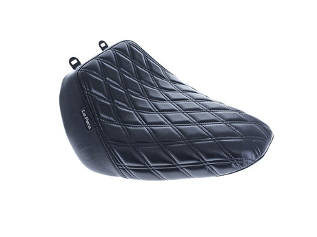 LePera LP-LYO-007DD Bare Bones Solo Seat w/Black Double Diamond Stitch for Harley-Davidson Fat Boy 18-Up/Breakout 23-Up