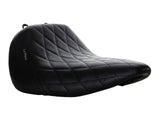 LePera Seats LP-LYO-007DM Bare Bones Solo Seat w/Black Diamond Stitch for Fatboy 18-Up/Breakout 23-Up