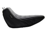 LePera Seats LP-LYO-007DM Bare Bones Solo Seat w/Black Diamond Stitch for Fatboy 18-Up/Breakout 23-Up