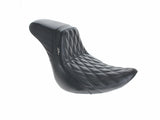 LePera Seats LP-LYO-590DD KickFlip Dual Seat w/Black Double Diamond Stitch for Harley-Davidson Fatboy 18-Up/Breakout 23-Up Models