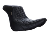 LePera Seats LP-LYO-590DM KickFlip Dual Seat w/Black Diamond Stitch for Fatboy 18-Up/Breakout 23-Up