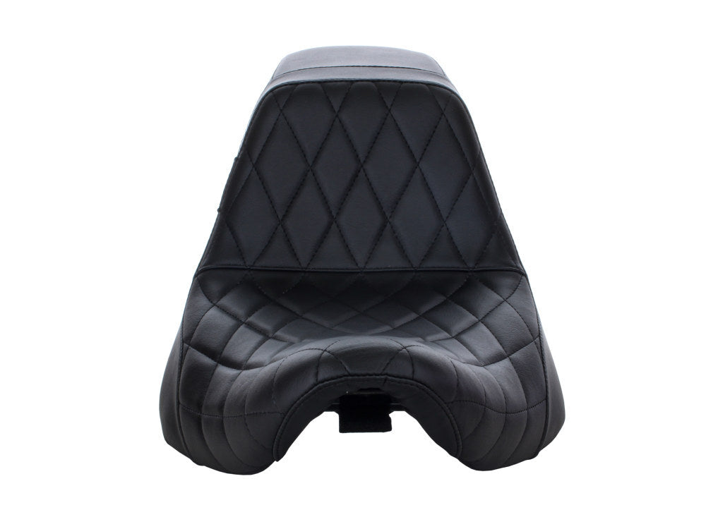 LePera Seats LP-LYO-590DM KickFlip Dual Seat w/Black Diamond Stitch for Fatboy 18-Up/Breakout 23-Up