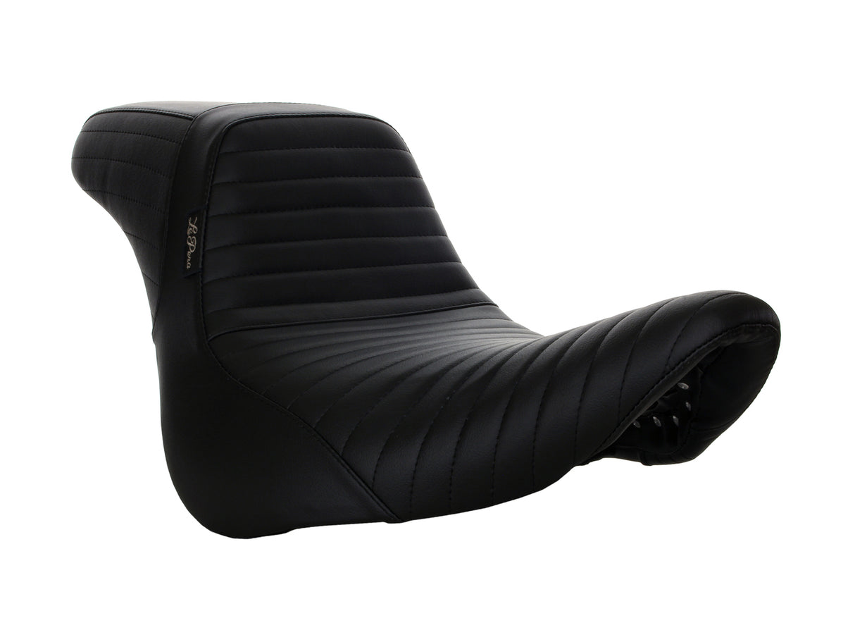 LePera Seats LP-LYO-590PT KickFlip Dual Seat w/Pleated Stitch for Fatboy 18-Up/Breakout 23-Up