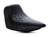 LePera Seats LP-LYR-007DM Bare Bones Solo Seat w/Black Diamond Stitch for Sport Glide/Low Rider 18-Up/Low Rider S 20-Up