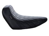 LePera Seats LP-LYR-007DM Bare Bones Solo Seat w/Black Diamond Stitch for Sport Glide/Low Rider 18-Up/Low Rider S 20-Up