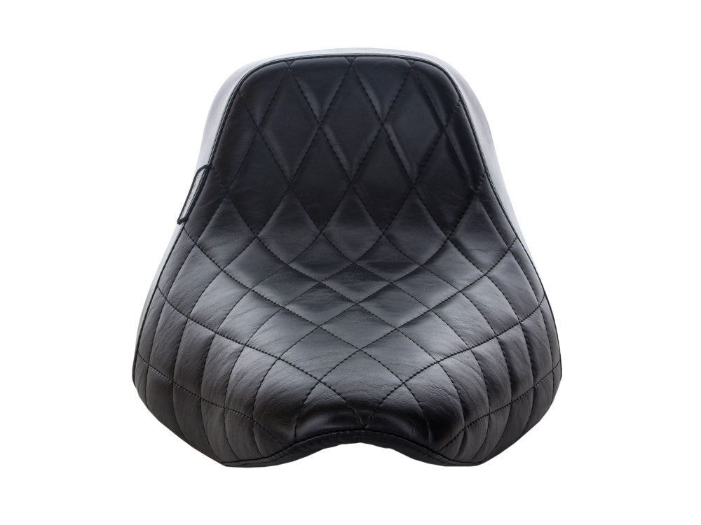 LePera Seats LP-LYR-007DM Bare Bones Solo Seat w/Black Diamond Stitch for Sport Glide/Low Rider 18-Up/Low Rider S 20-Up