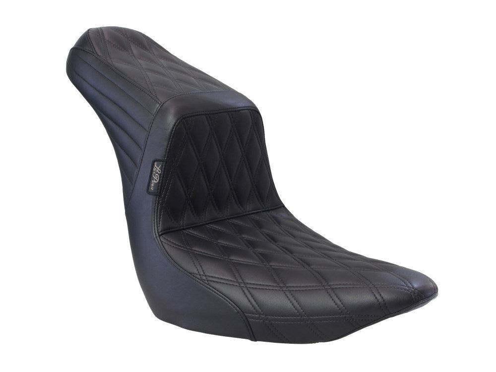 LePera Seats LP-LYR-580DD TailWhip Dual Seat w/Black Diamond Stitch for Sport Glide/Low Rider 18-Up/Low Rider S 20-Up