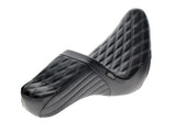 LePera Seats LP-LYR-580DDW TailWhip Dual Seat w/White Diamond Stitch for Sport Glide/Low Rider 18-Up/Low Rider S 20-Up