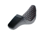 LePera LP-LYR-590DDR KickFlip Dual Seat w/Red Double Diamond Stitch for Sport Glide/Low Rider 18-Up/Low Rider S 20-Up