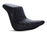 LePera Seats LP-LYR-590DM KickFlip Dual Seat w/Black Diamond Stitch for Sport Glide/Low Rider 18-Up