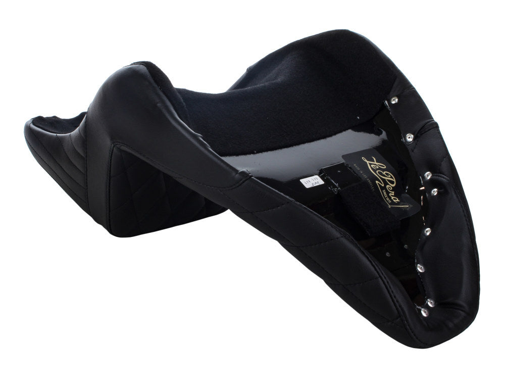 LePera Seats LP-LYR-590DM KickFlip Dual Seat w/Black Diamond Stitch for Sport Glide/Low Rider 18-Up