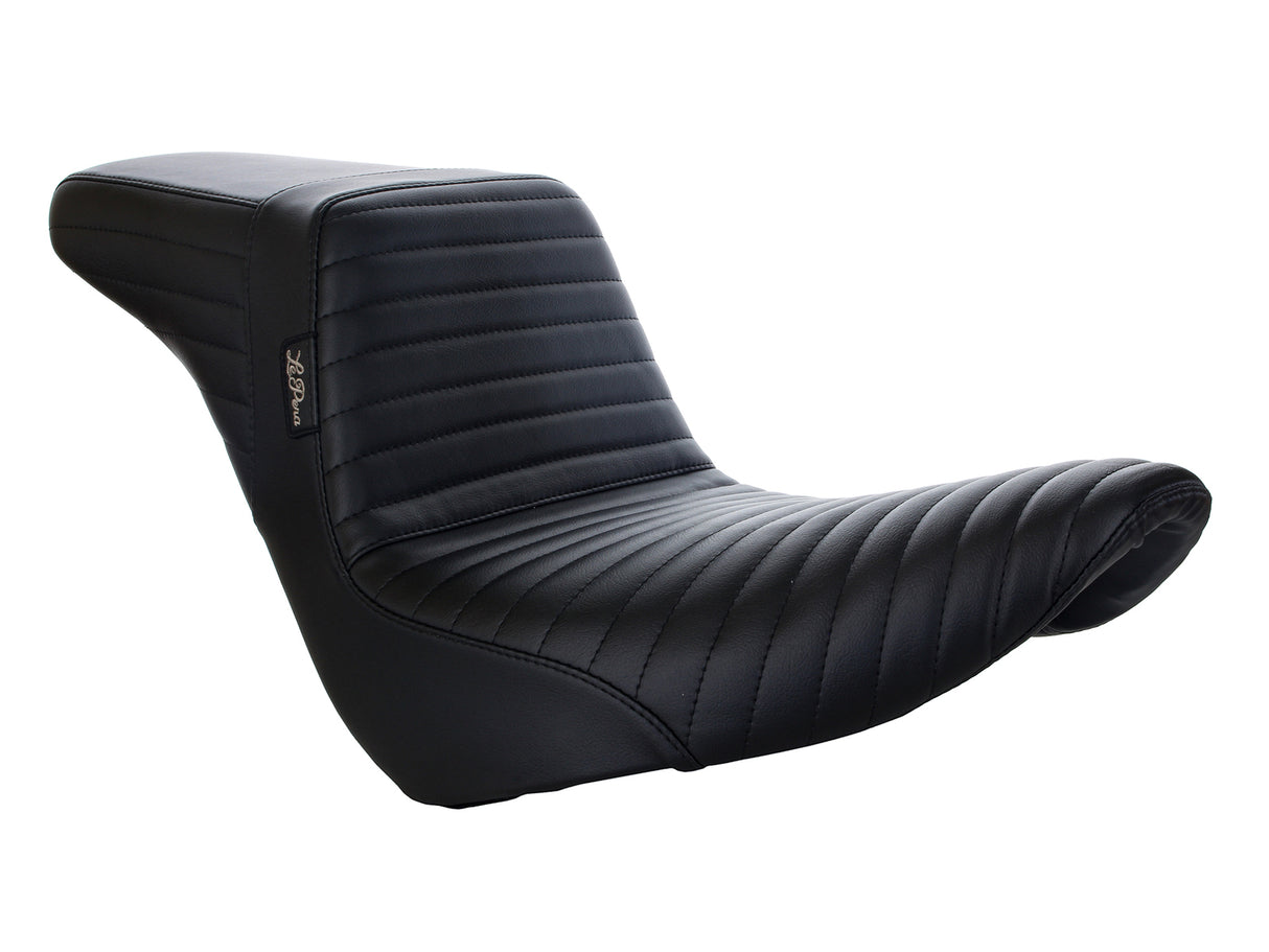 LePera Seats LP-LYR-590PT KickFlip Dual Seat w/Pleated Stitch for Sport Glide/Low Rider 18-Up/Low Rider S 20-Up