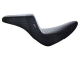 LePera Seats LP-LYR-590PT KickFlip Dual Seat w/Pleated Stitch for Sport Glide/Low Rider 18-Up/Low Rider S 20-Up