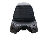 LePera Seats LP-LYR-590PT KickFlip Dual Seat w/Pleated Stitch for Sport Glide/Low Rider 18-Up/Low Rider S 20-Up