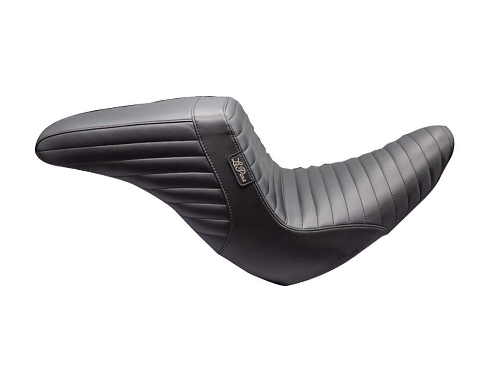 LePera LP-LYRU-590PT KickFlip Up Front Reduced Reach Dual Seat w/Pleated Stitch for Harley-Davidson Sport Glide/Low Rider 18-Up/Low Rider S 20-Up