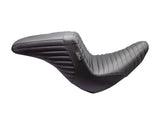 LePera LP-LYRU-590PT KickFlip Up Front Reduced Reach Dual Seat w/Pleated Stitch for Harley-Davidson Sport Glide/Low Rider 18-Up/Low Rider S 20-Up