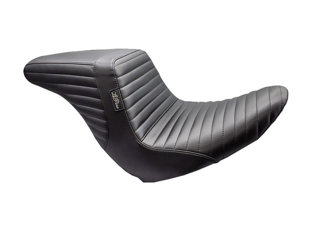 LePera LP-LYRU-590PT KickFlip Up Front Reduced Reach Dual Seat w/Pleated Stitch for Harley-Davidson Sport Glide/Low Rider 18-Up/Low Rider S 20-Up